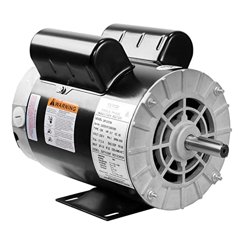 VEVOR 3.7HP Air Compressor Electric Motor 230V 17.2Amps, 56 Frame 3450RPM with 5/8