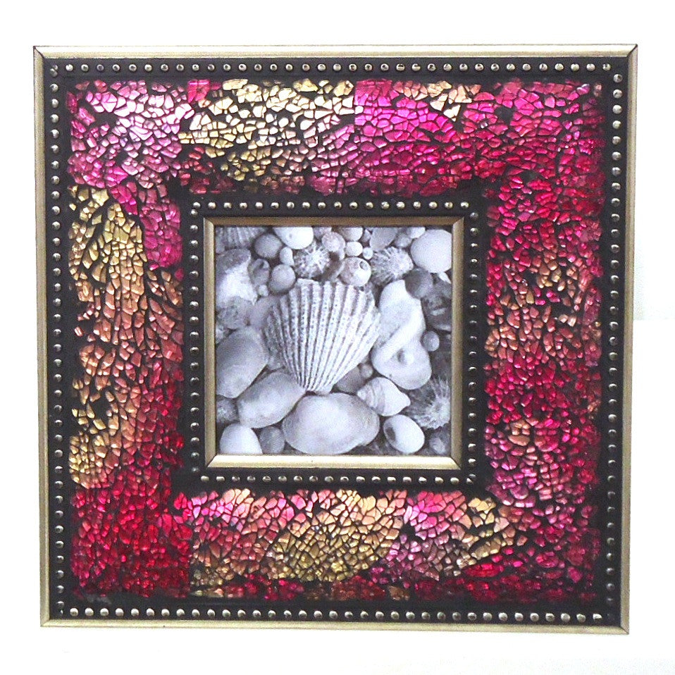 Custom Mosaic Picture Frame - Handmade Wooden Photo Frame for Wall Decor, Perfect for Home, Office & Gift Giving - Display Your Favorite Memories in Style