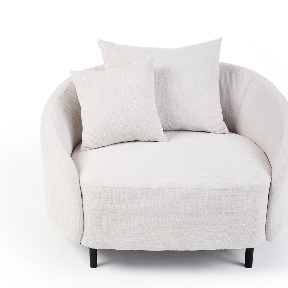M Co Living Freya Armchair - Modern Accent Chair for Living Room, Bedroom & Office - Comfortable Upholstered Lounge Chair with Wooden Legs - Perfect for Reading, Relaxing & Home Decor