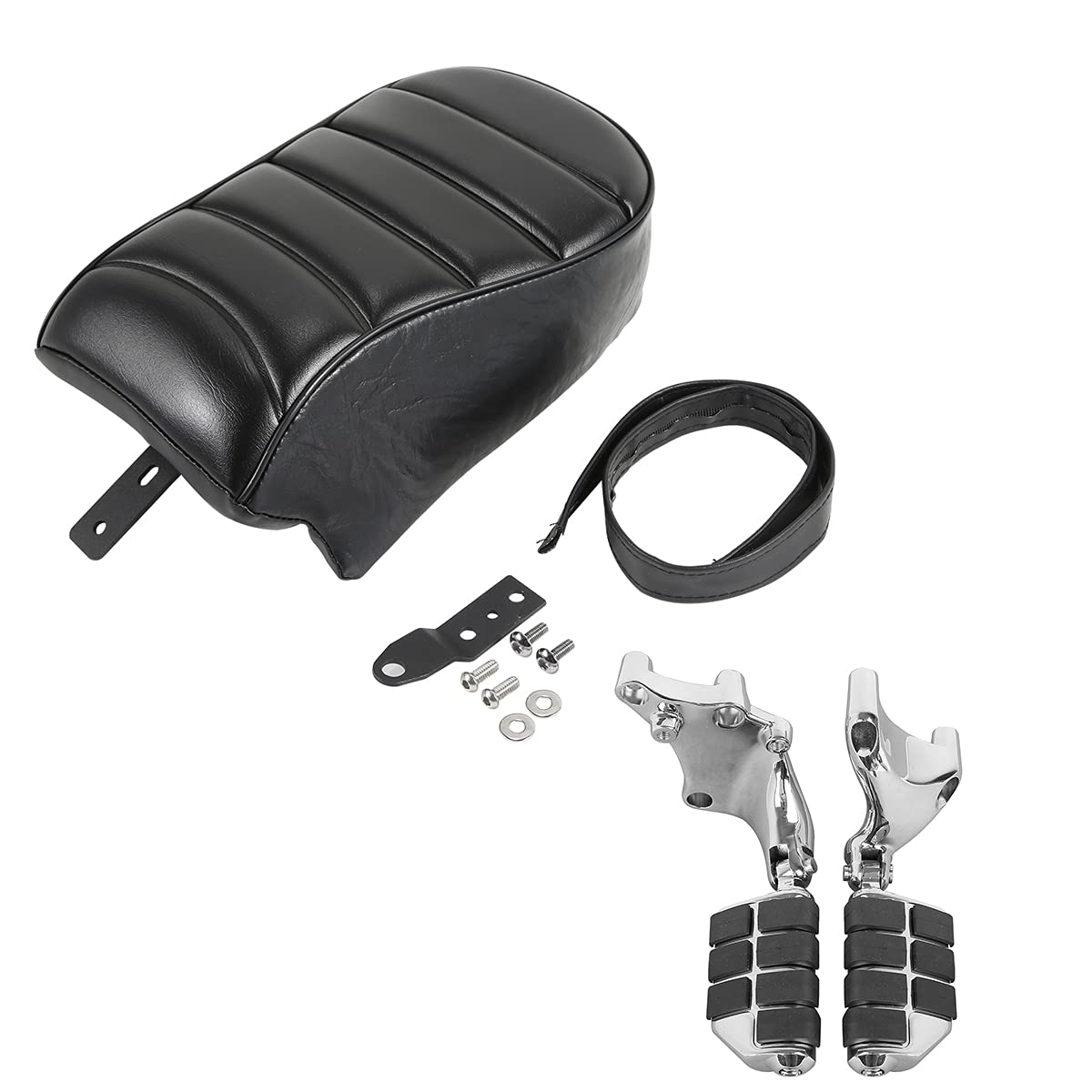 SLMOTO Anti-Vibration Lion Paw Footrest Pegs & Brackets Kit - Compatible with Harley Iron 883 XL883N (2016-2023) & XL1200NS (2018-2023) - Ergonomic Motorcycle Foot Pegs for Comfortable Riding & Passenger Safety
