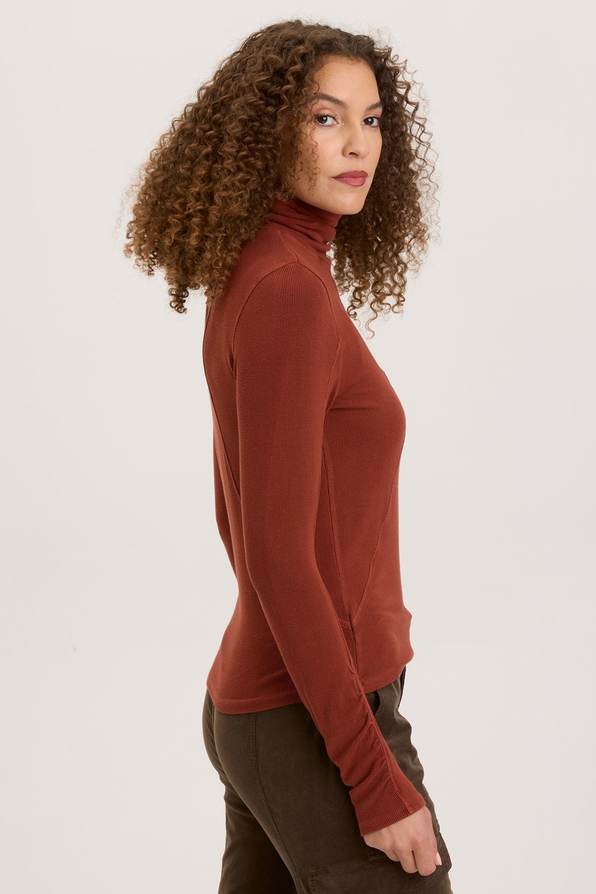 Rib Sorren Turtleneck Sweater for Women - Soft Knit Winter Pullover - Cozy Casual & Office Wear - Perfect for Cold Weather & Layering Outfits