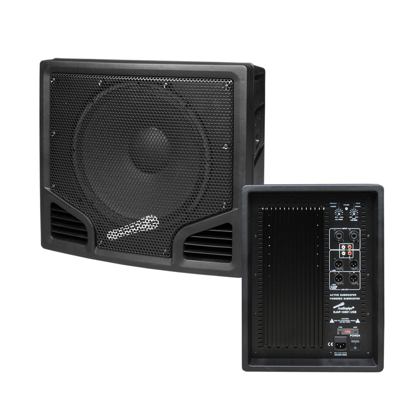 18 Professional Active Loudspeaker (DJAP 18601) - High Power PA System for DJ, Live Music, and Outdoor Events