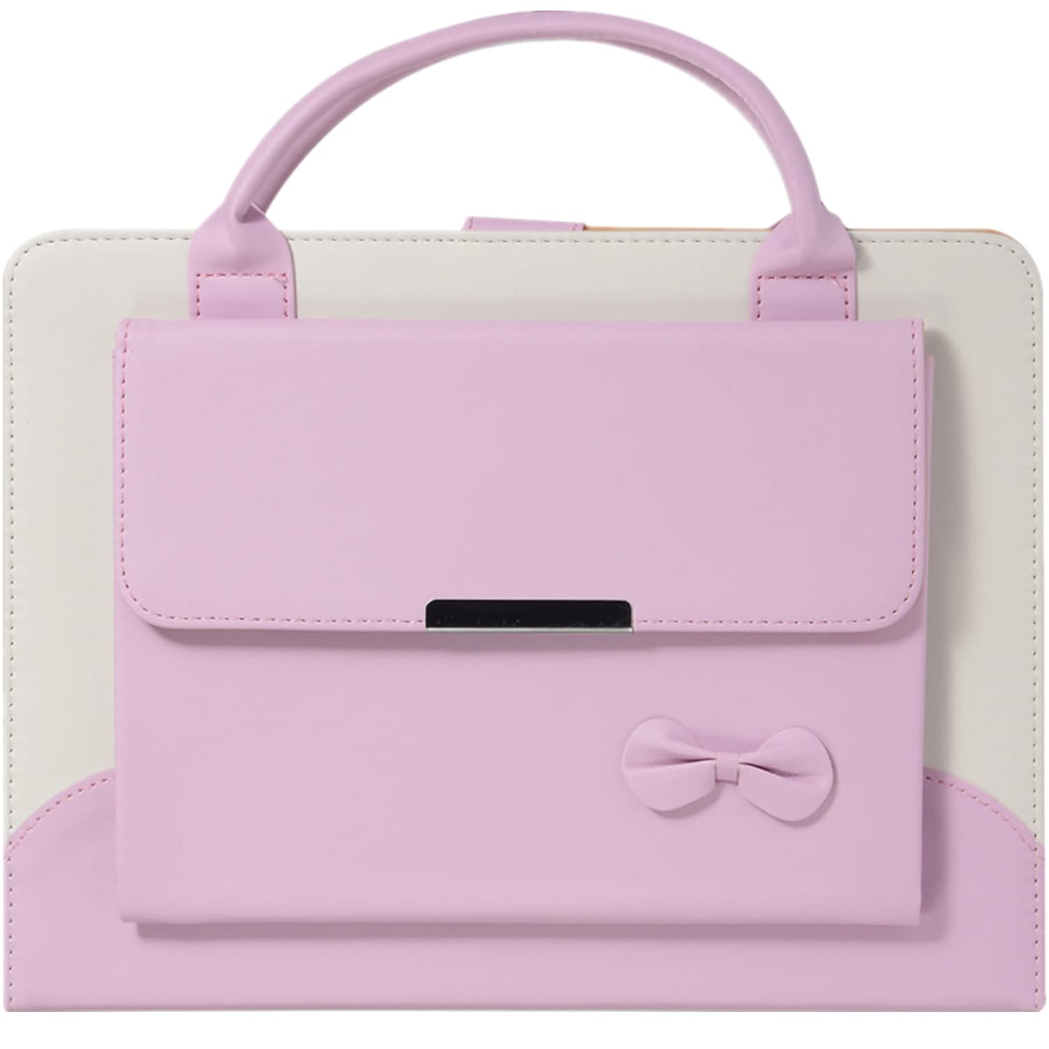 Stylish Pink Leather iPad Case for 11-inch iPad Pro (A16) 2025 & 10.9-inch iPad 10th/11th Gen 2022 - Slim Protective Cover with Stand, Hand Strap & Pocket - Perfect for Women, Girls & Kids - Ideal for Work, School & Travel