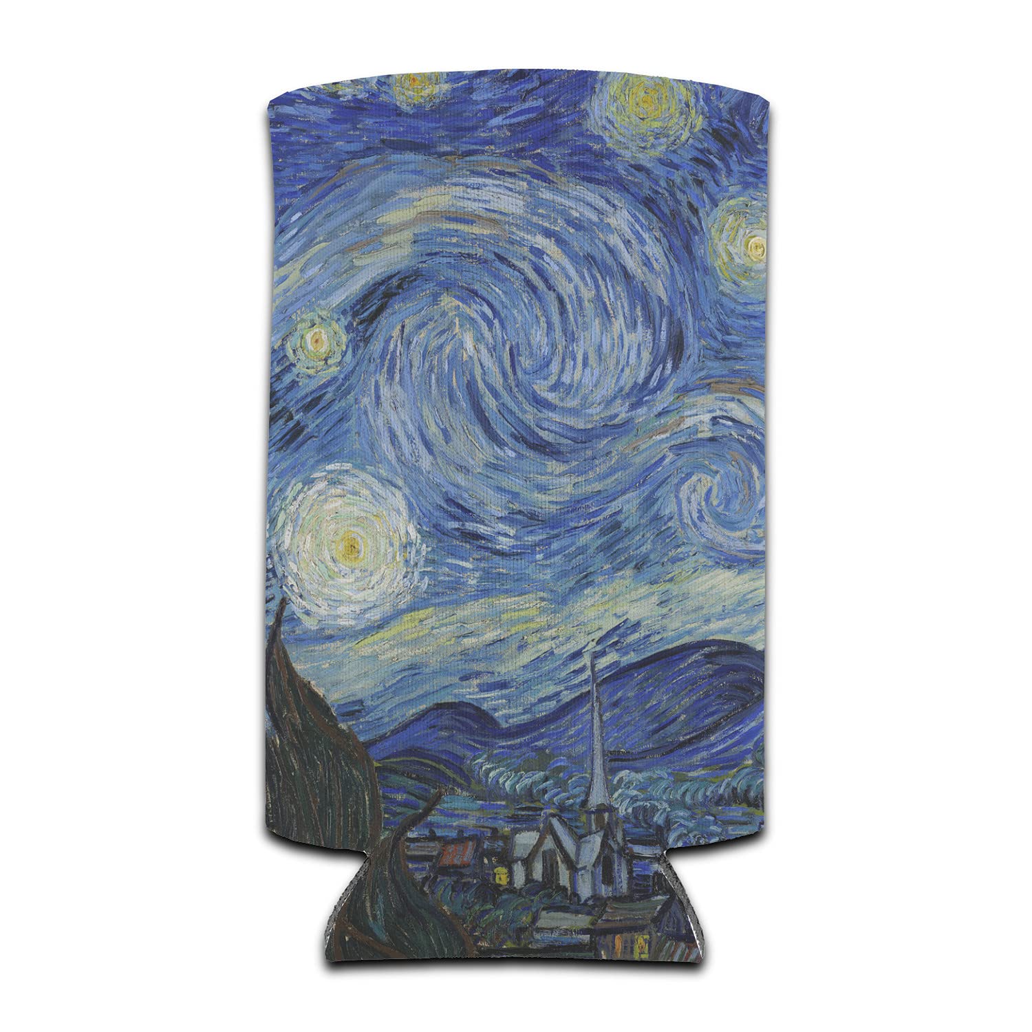 Van Gogh The Starry Night 1889 Insulated Beer Can Cooler - 12oz Tall Can Sleeve for Camping, Picnics & Outdoor Parties