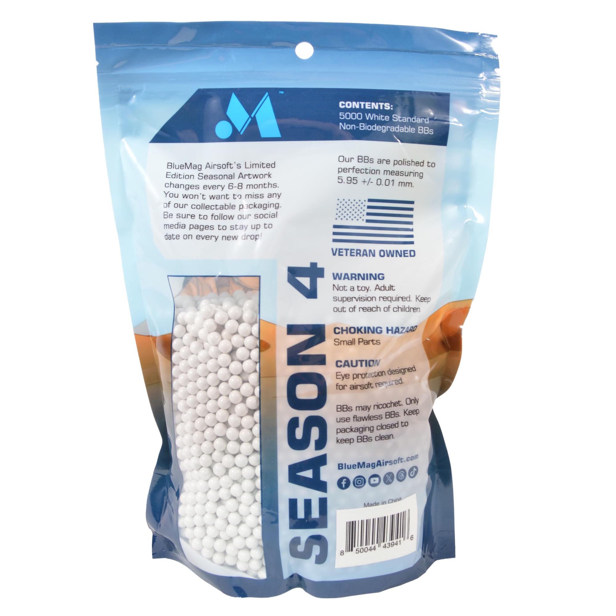 Competition Grade 6mm Airsoft BBs .25g 5000 Count - Non-Bio Degradable - Seamless Polished Finish for Precision Shooting - Compatible with All 6mm Airsoft Guns - Perfect for Indoor Target Practice & Training