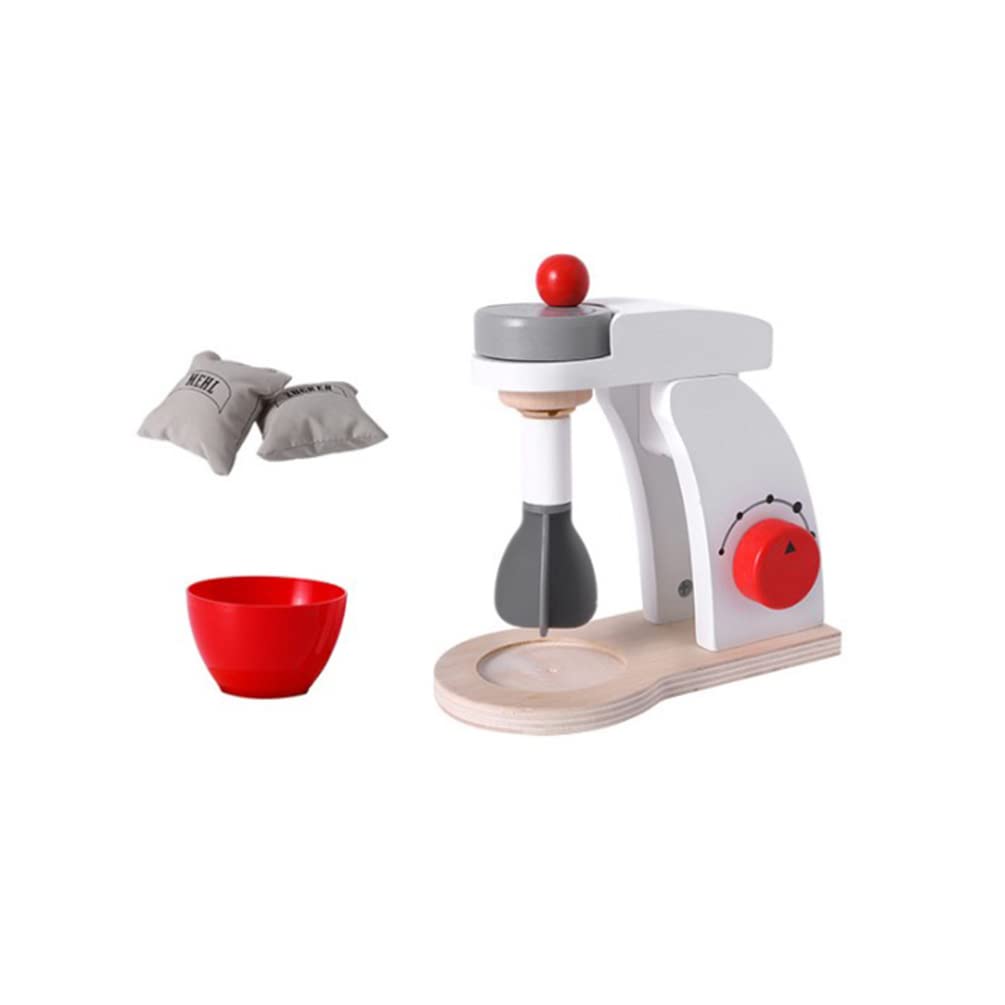 Wooden Play Kitchen Mixer Toy Set - Pretend Play Food & Appliance Accessories for Kids - Perfect for Imaginative Cooking & Role Play Games