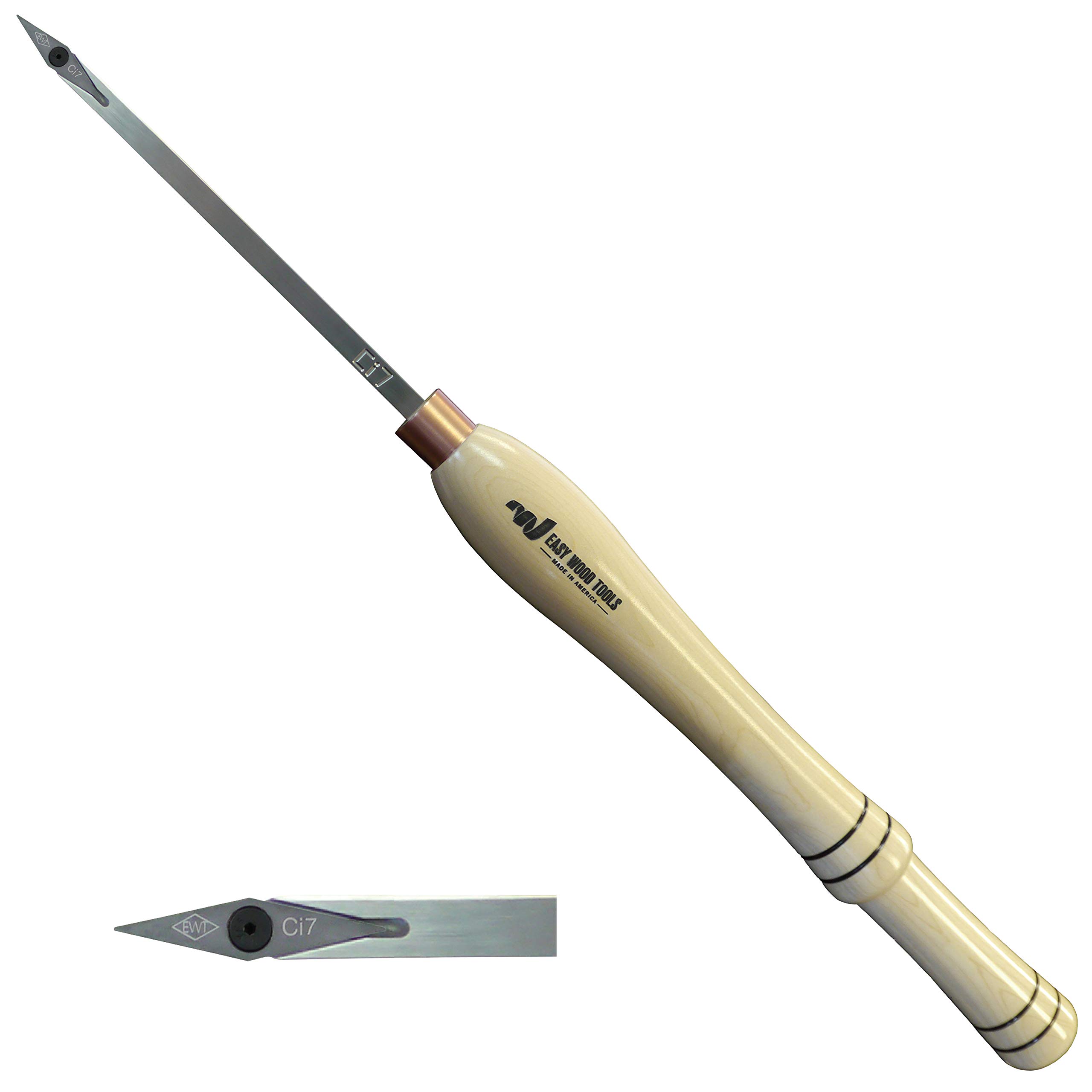 Easy Wood Tools Mid Size Micro Detailer (7700) with Replaceable Ci7 Carbide Cutter - Perfect for Woodturning, Carving & Fine Detail Work on Bowls, Pens & Small Projects