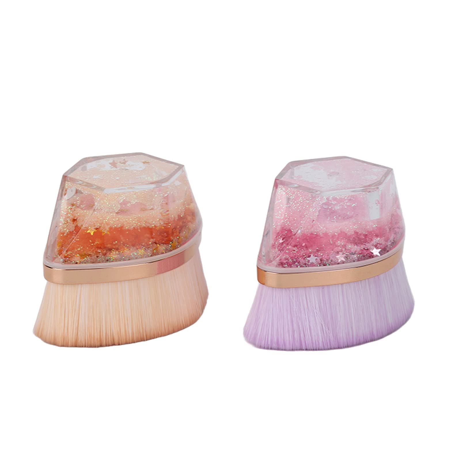 ANGGREK Nail Dust Cleaner Brush - 2pcs Soft Powder Remover for Nail Art & Makeup