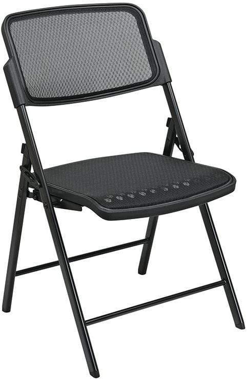 Pro Line II Matrix Mesh Folding Chairs - 2 Pack [81308] | Comfortable & Durable for Outdoor Events, Parties, Camping & Home Use