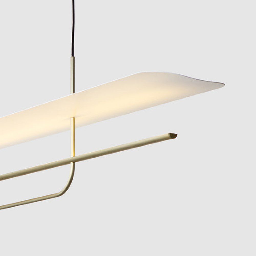 BEN TOVIM DESIGN Reflector Linear Pendant Light - Brushed Anodized Gold Finish - 5 Size Options for Modern Home & Office Lighting