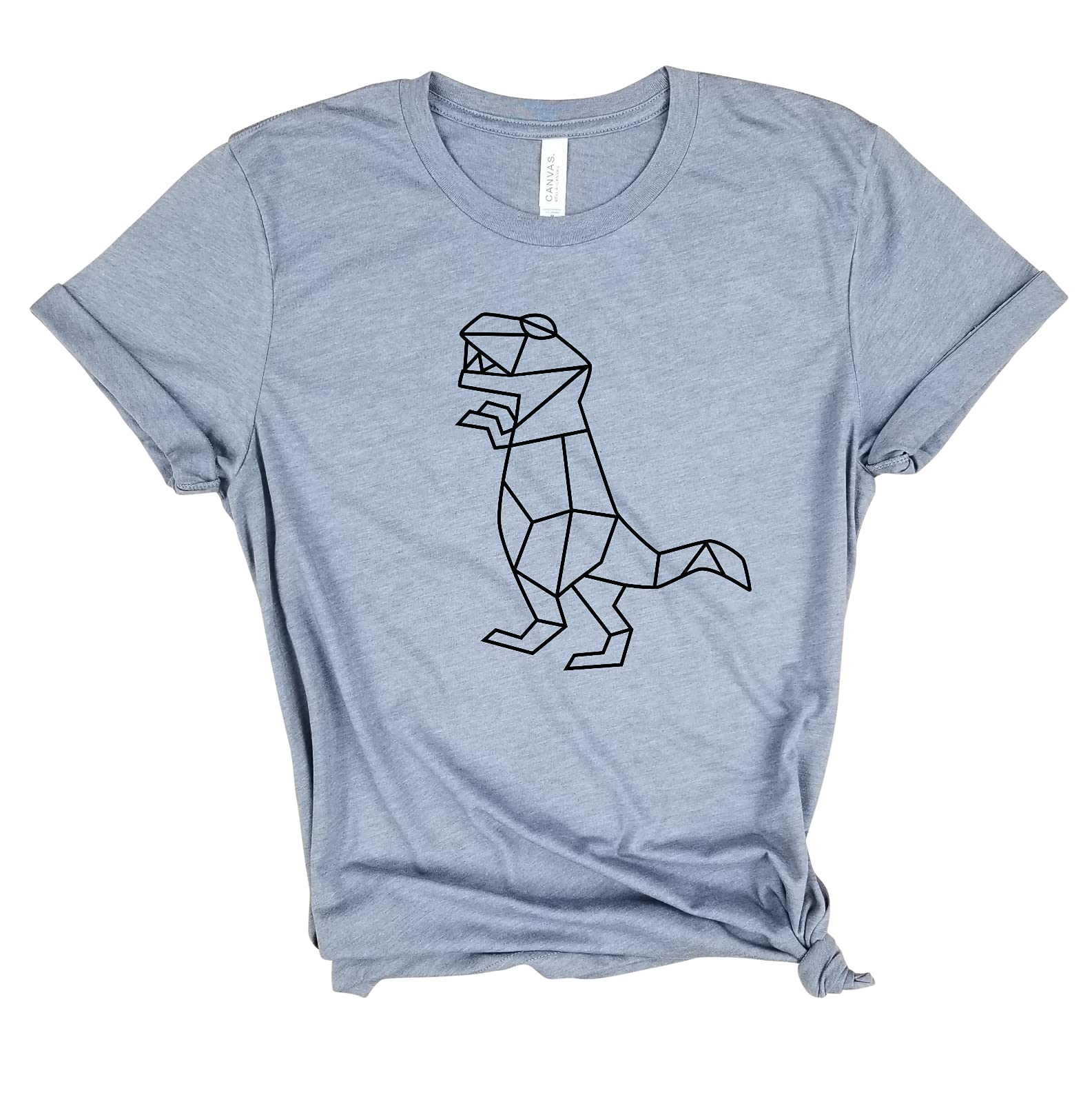 T-Rex Geometric Dinosaur T-Shirt - Brachiosaurus, Stegosaurus, Tyrannosaurus, Velociraptor & Brontosaurus Jurassic Animal Graphic Tee for Men & Women - Perfect for Dino Lovers, Jurassic Park Fans & Paleontology Enthusiasts