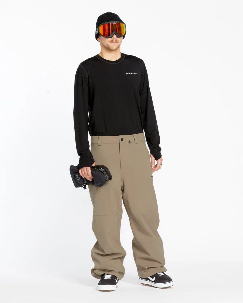 Volcom 2025 Snow Billow Pant - Waterproof Snowboard Pants for Men & Women, Insulated Winter Ski Pants in Chestnut Brown - Perfect for Snowboarding, Skiing & Cold Weather Adventures