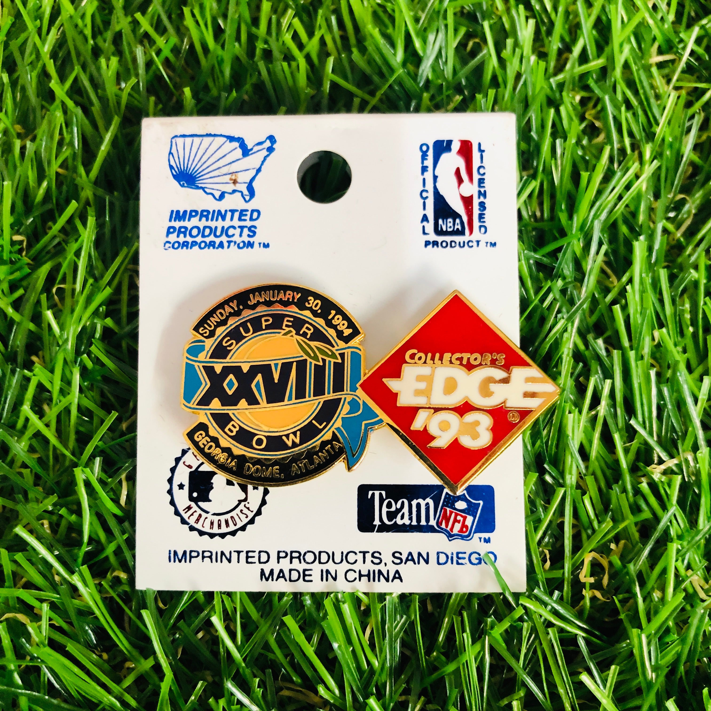Dallas Cowboys Super Bowl XXVIII Collector's Edge 1993 Pin - Vintage NFL Football Memorabilia for Fans & Collectors - Perfect for Display Cases, Man Caves & Sports Themed Rooms