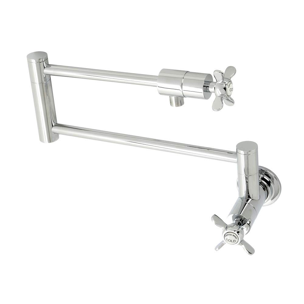 Kingston Brass KS4101BEX Essex Wall Mount Pot Filler Faucet - Polished Chrome Finish - Perfect for Kitchen Sink, Stove & Cooking Area