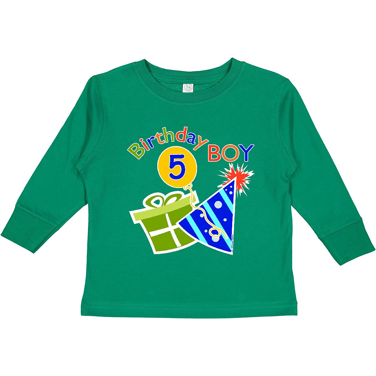 Inktastic 5th Birthday Boy Toddler Long Sleeve T-Shirt - Cute Birthday Outfit for Boys, Kids Party Wear, 5 Year Old Celebration Shirt