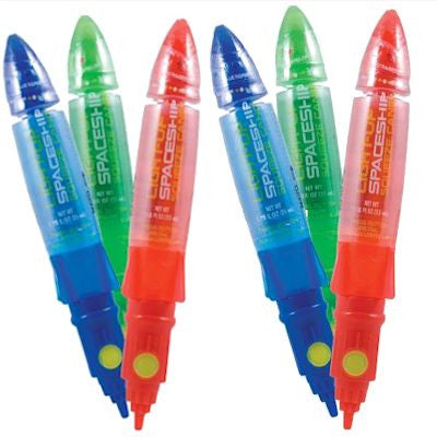 Glow in the Dark Spaceship Squeeze Candy - Fun Light Up Toy for Kids, Stress Relief Fidget Sensory Toy - Perfect for Birthday Gifts, Party Favors & Nighttime Play