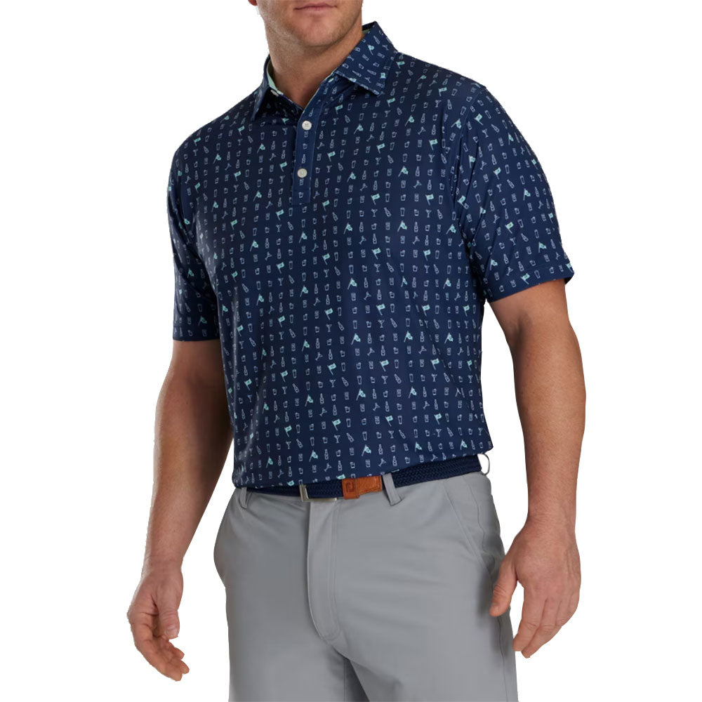 FootJoy 19th Hole Men's Golf Polo Shirt - Breathable Performance Golf Apparel for Casual & Tournament Play