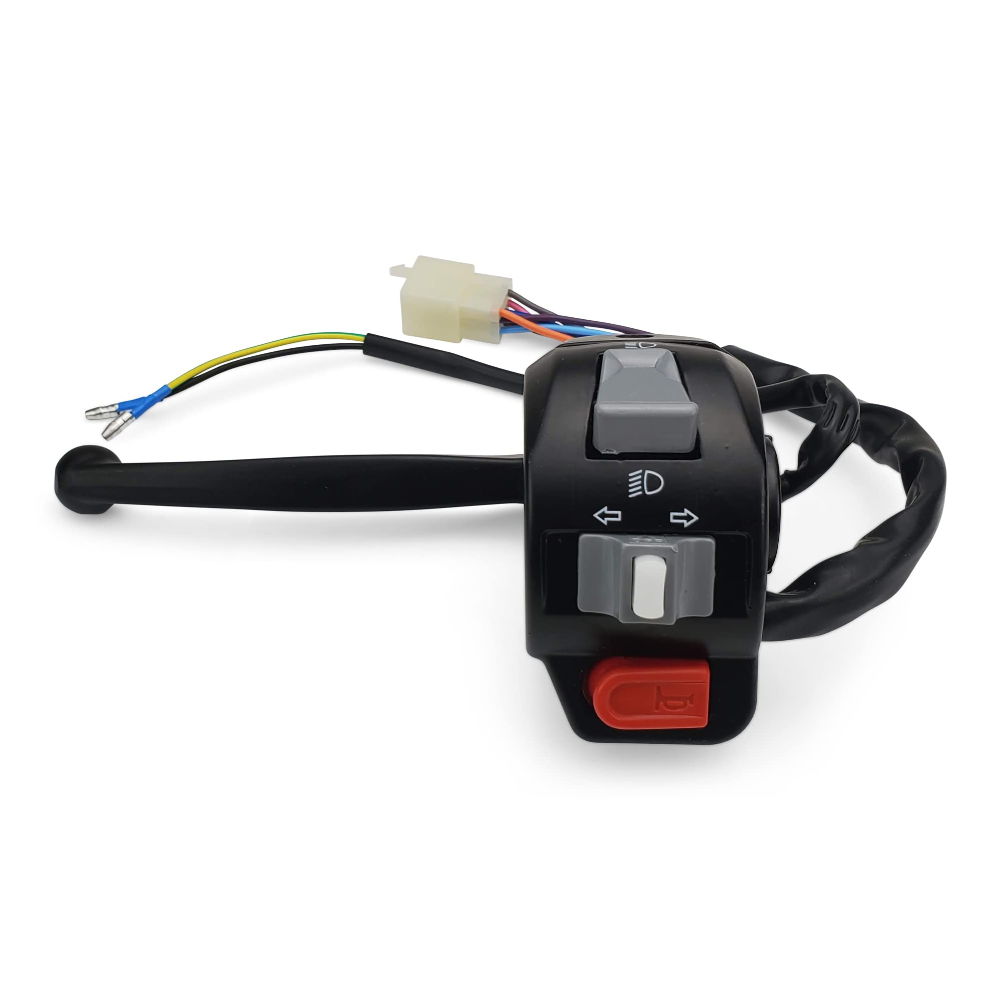 Left Brake Lever Controller with Switches & Female Plug for Motorcycle Safety