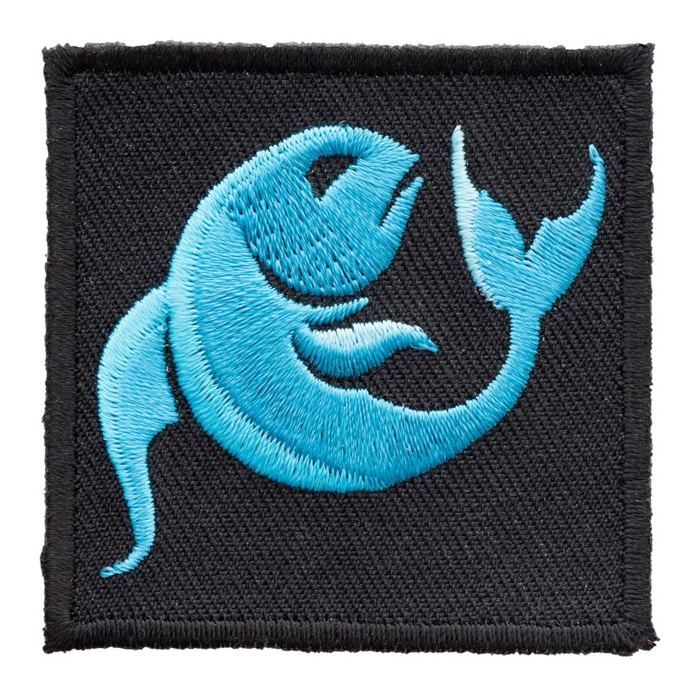 Zodiac Pisces Blue Fish Embroidered Iron-On Patch for Jackets & Bags - Astrology Sign Sew-On Badge for DIY Crafts, Costumes & Denim Customization