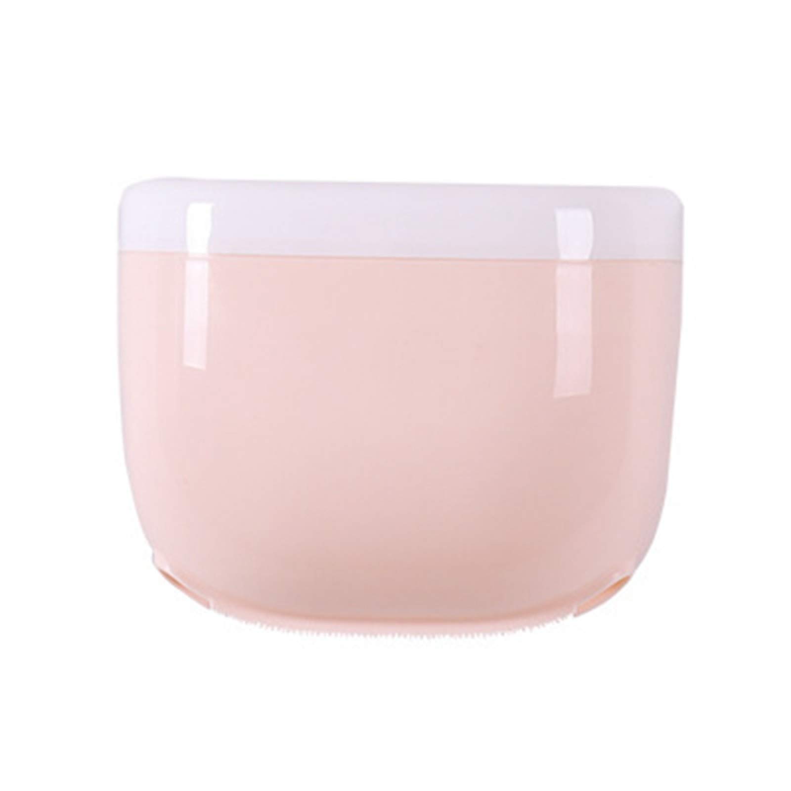 YUANYIRAN Oval Wall-Mounted Tissue Box Holder - No Nails Needed, Large Capacity Waterproof Bathroom Organizer for Paper Rolls (Pink) - Perfect for Home, Office, and Bathroom Storage Solutions