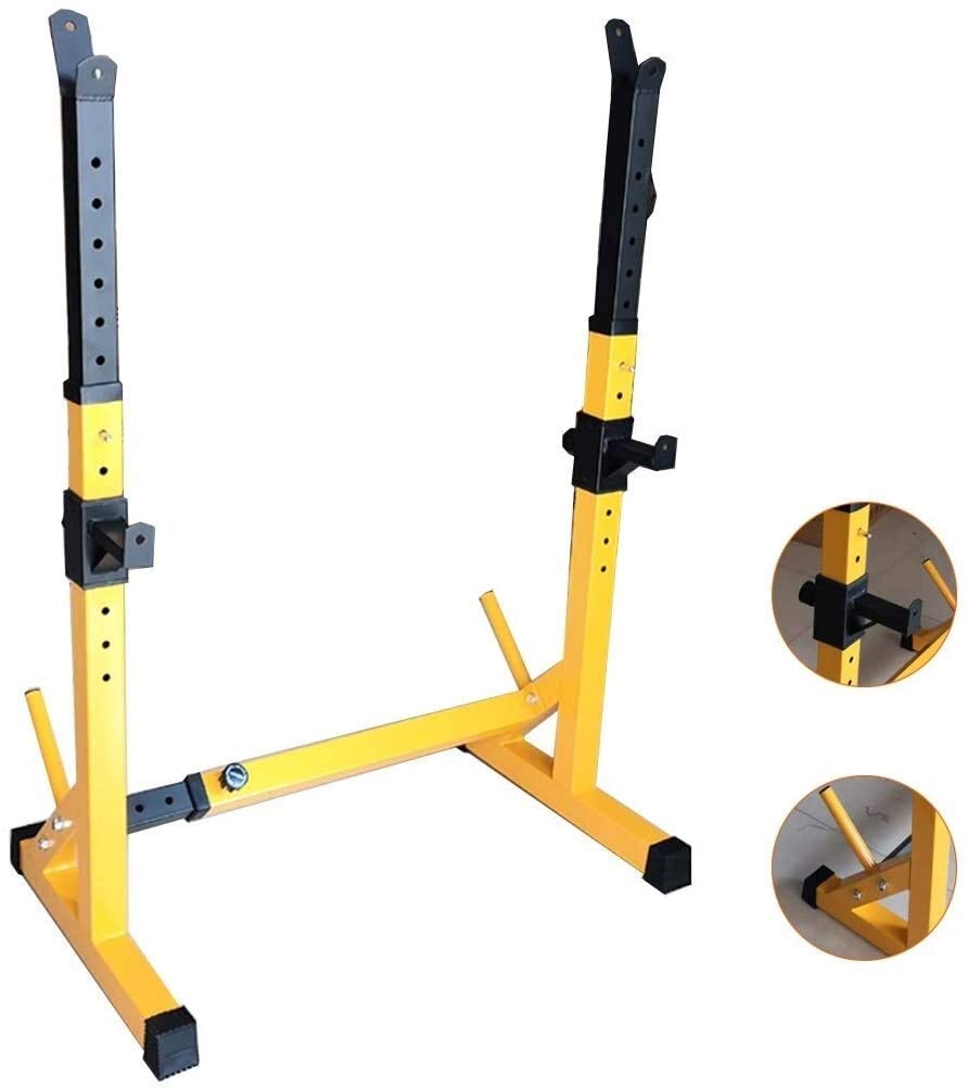 **QHYXT Barbell Stand - Heavy Duty Weight Lifting Rack for Home Gym, Strength Training, Bench Press, Squat Rack & Pull-Up Bars - Multifunctional Fitness Equipment for Men & Women - Perfect for Home, Garage & Indoor Workouts**