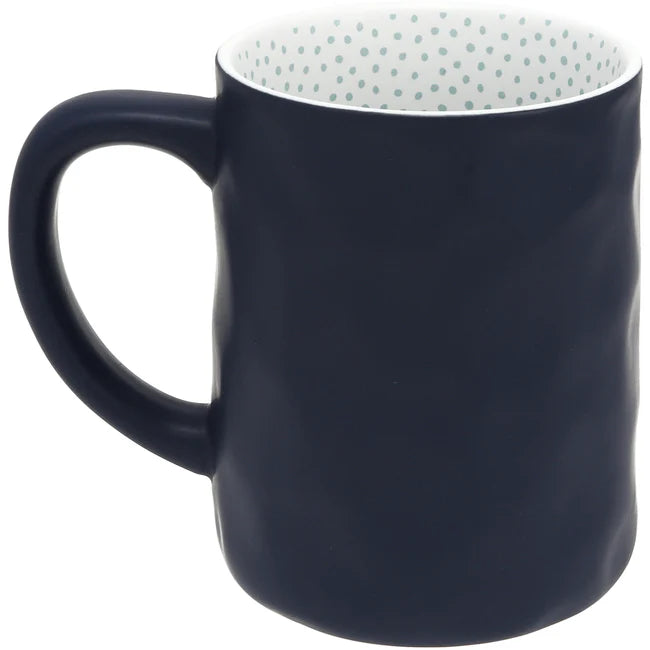 Best Friend Coffee Mug - 17 oz Navy Blue Floral Design Ceramic Cup - Perfect for Gifts, Office Use & Cozy Home Mornings