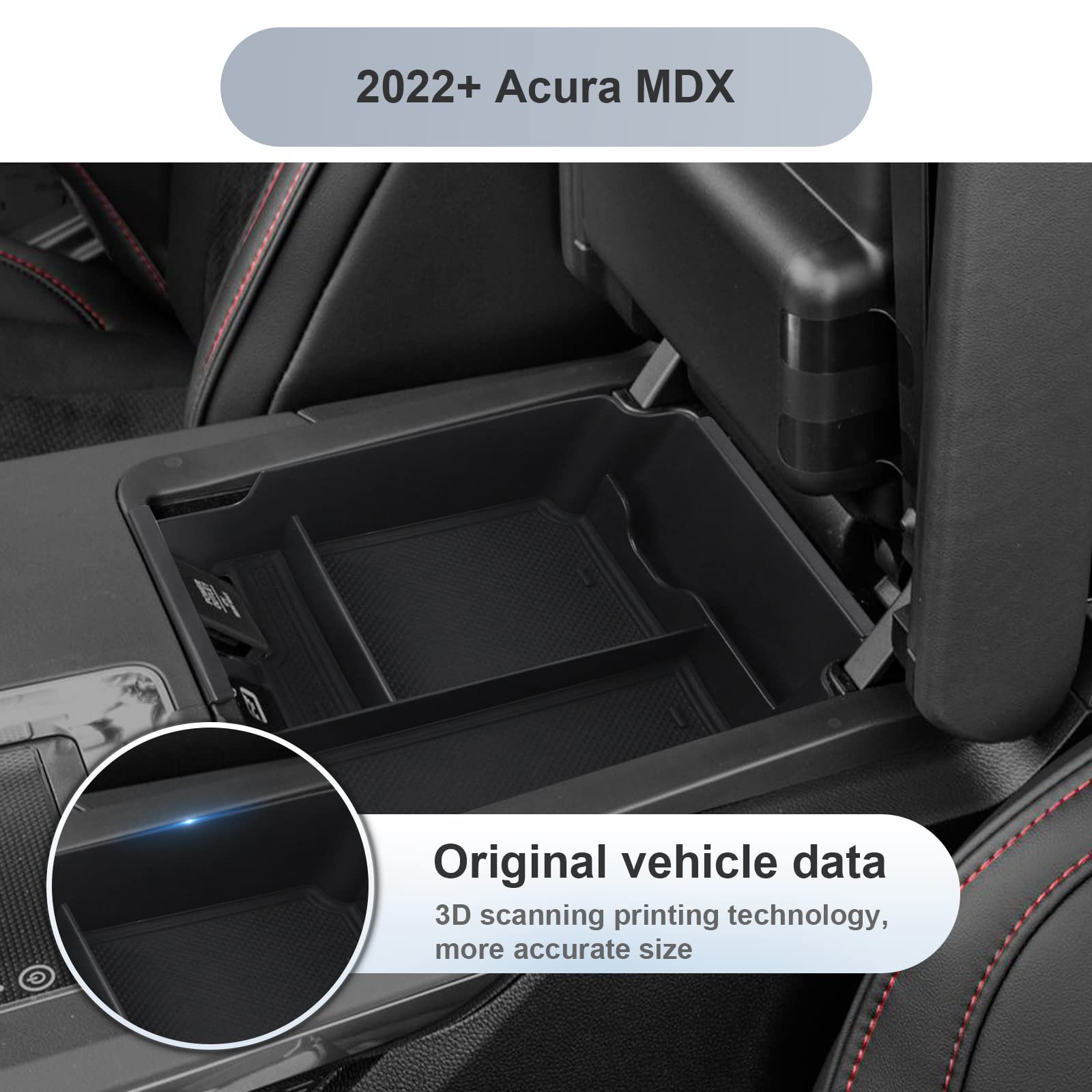 2022-2024 Acura MDX Center Console Organizer Tray - Premium Storage Accessory for Car Interior Organization | Perfect for Phones, Keys & Small Items