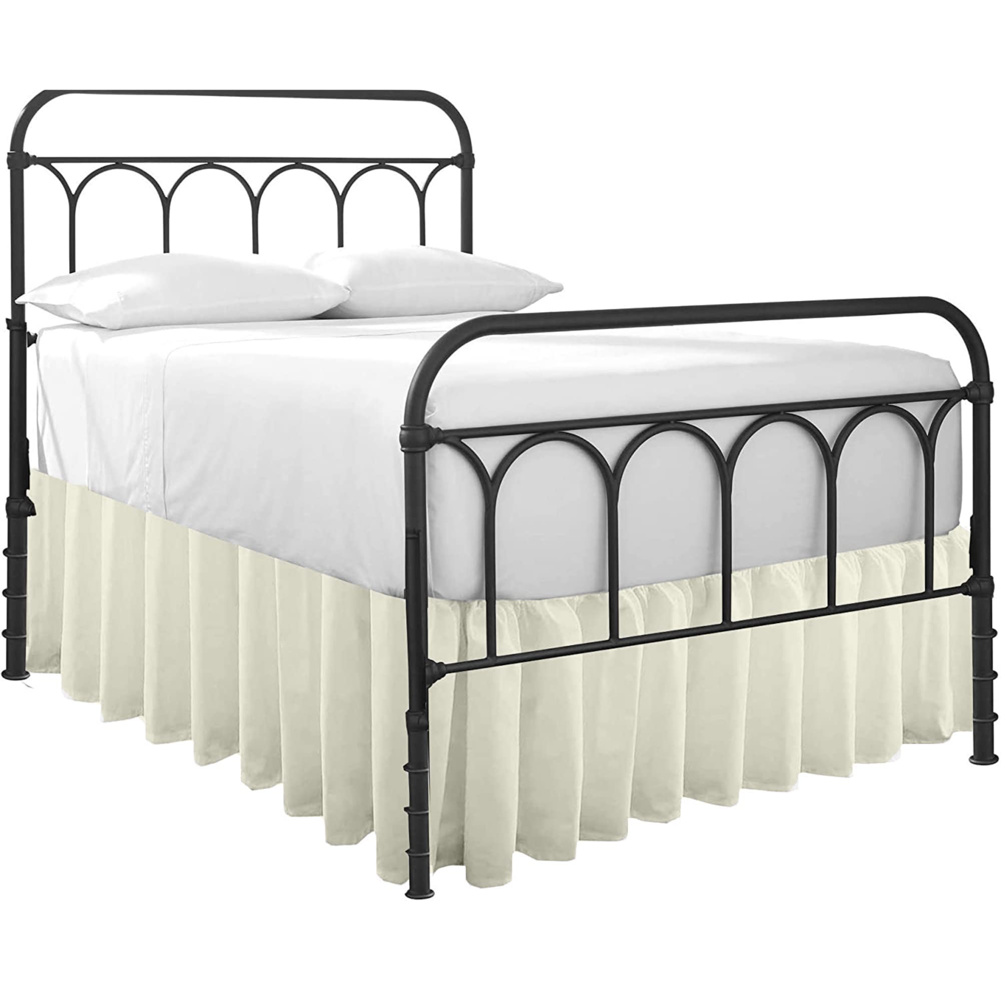 Ruffled Bed Skirt with Split Corners - 24