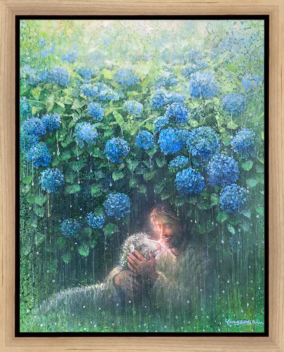 He Is My Refuge - Inspirational Christian Wall Art - Gallery Wrap Canvas Print for Home, Office & Church Decor