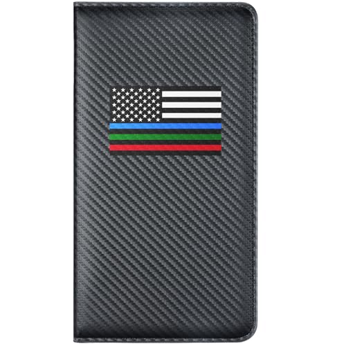 Carbon Fiber+Multicolour Flag