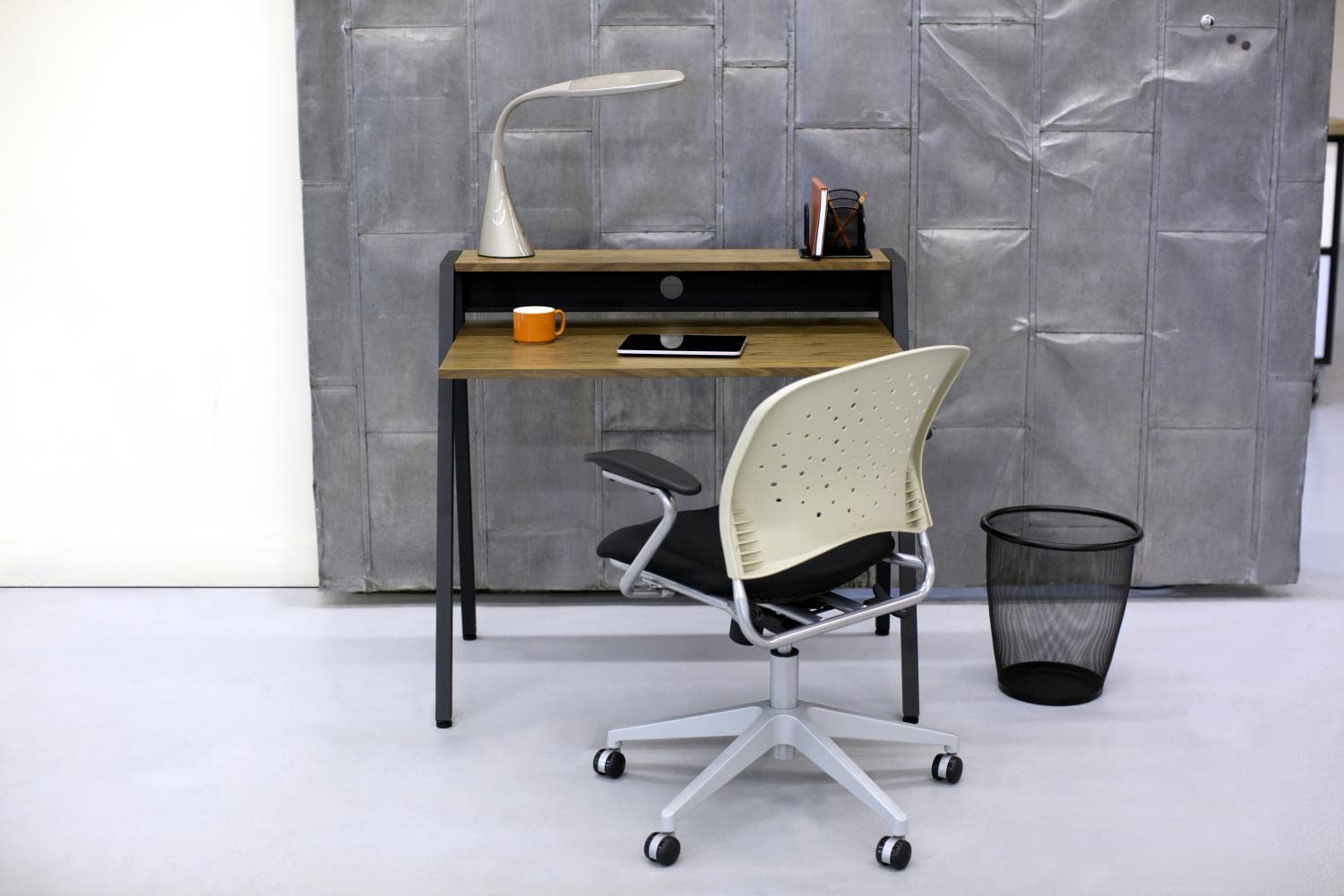 Safco Products 1951BL Black Studio Writing Desk - Modern Office & Home Study Desk for Work, Writing, and Computer Use