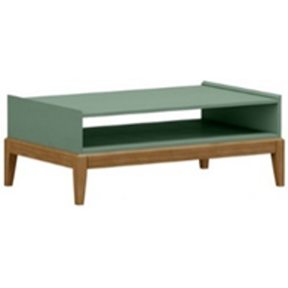 Modern Green Freijo Wood Coffee Table - 35.4