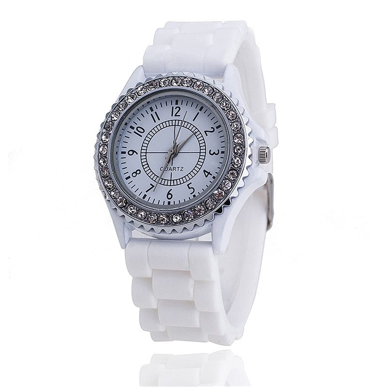 **CdyBox Women's Fashion Watches Bulk Pack - Elegant Silicone Band Rhinestone Wristwatch for Ladies | Perfect for Daily Wear, Gifts & Special Occasions**