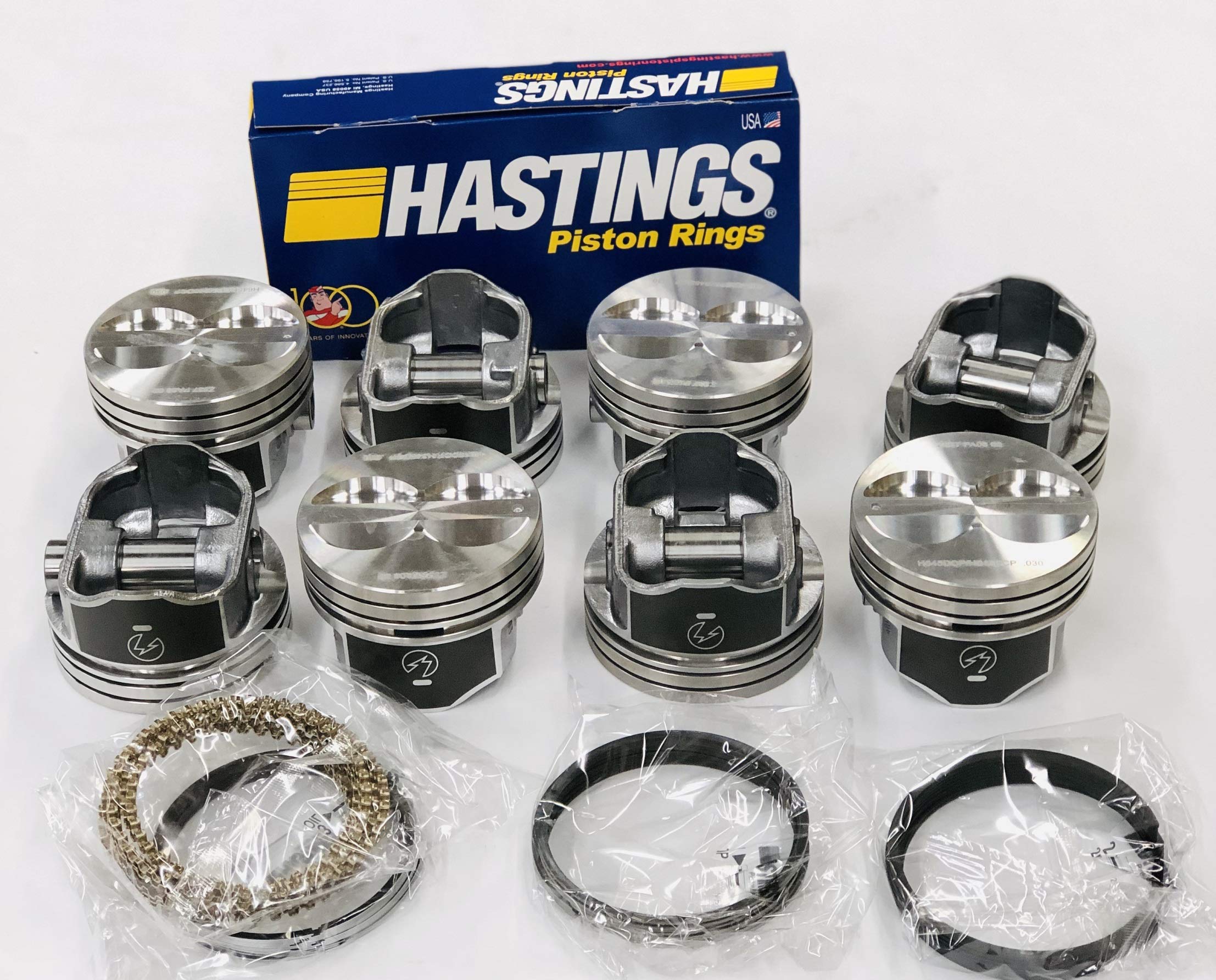 High Performance Flat Top Pistons & Moly Rings +.030