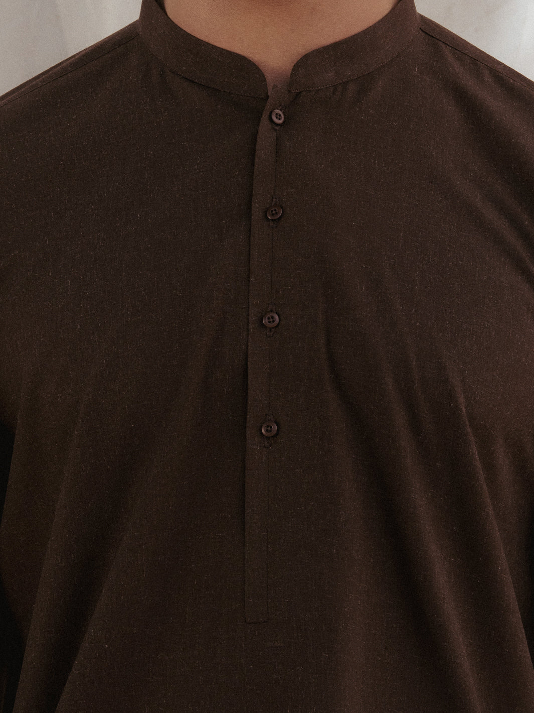Premium Blended Dark Brown Kurta Trouser Set for Men - Comfortable Cotton Mix Ethnic Wear - Perfect for Festivals, Weddings & Casual Outings