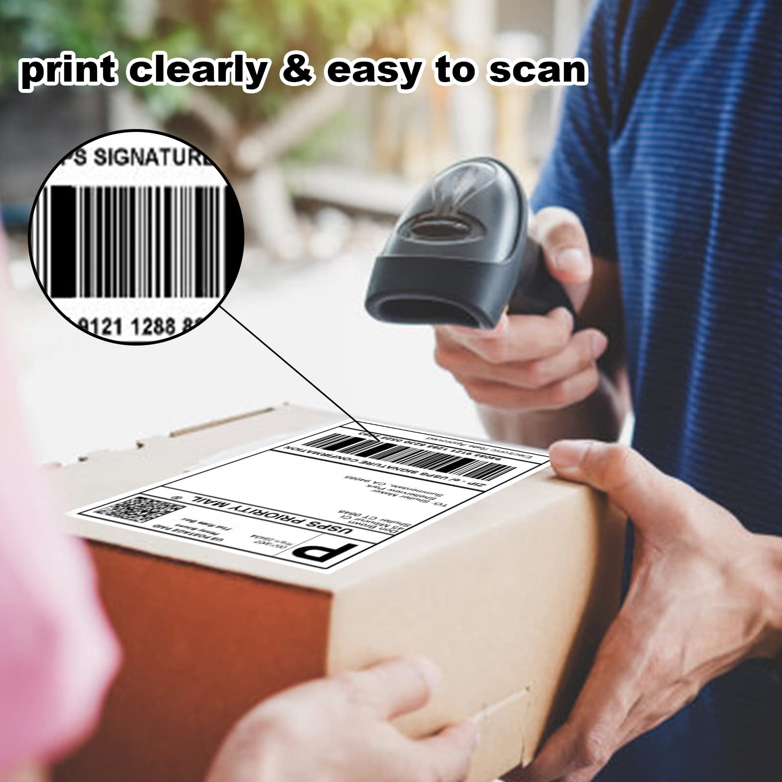 LabelMore Half Sheet Self-Adhesive Shipping Labels for Laser & Inkjet Printers - White (10000 Labels) - Perfect for E-commerce, Business Shipping & Package Labeling
