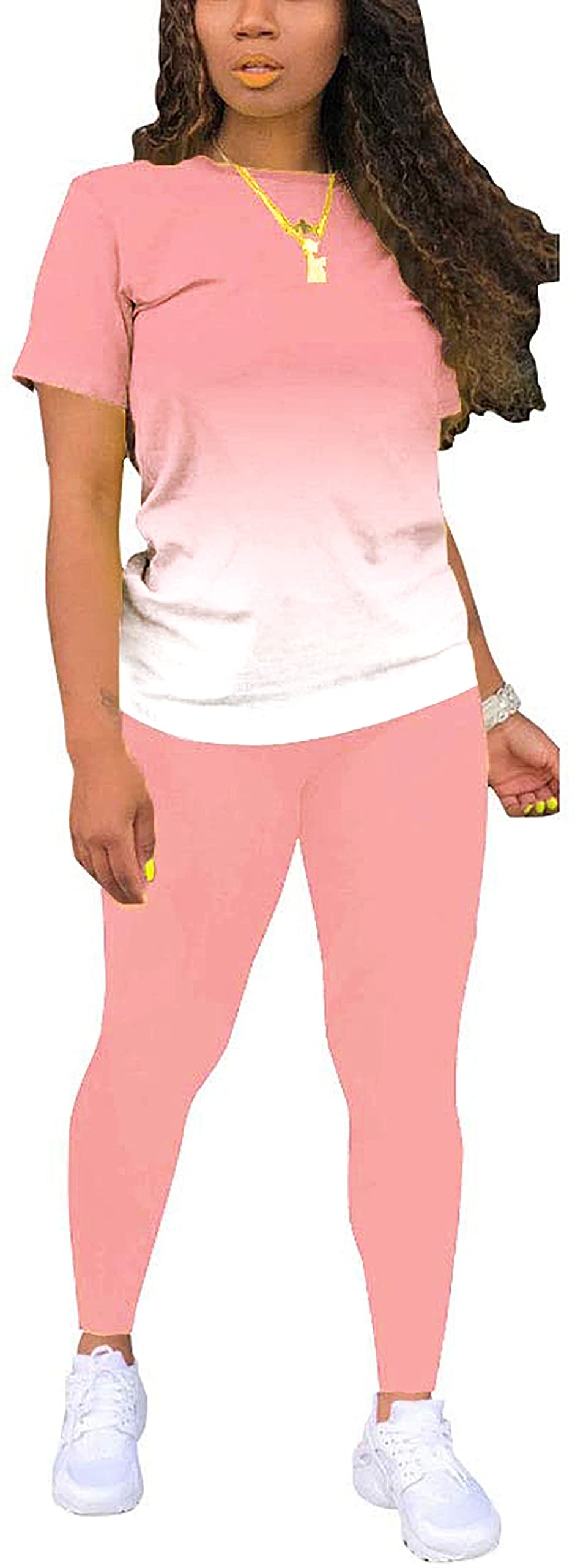 Women's 2-Piece Tie Dye Outfit Set - Trendy Short Sleeve Shirt & Bodycon Shorts | Summer Jogger Sets for Casual Wear, Gym, Beach & Street Fashion
