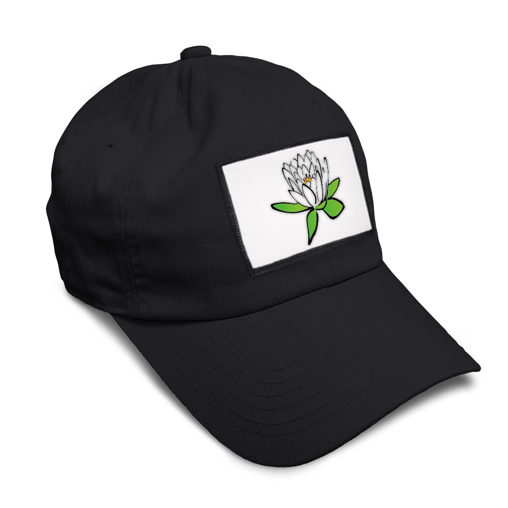 Speedy Pros Soft Baseball Cap with Lotus Flower Design - Stylish Botanical & Floral Embroidered Hat for Men & Women - Perfect for Outdoor Sports, Hiking, and Casual Wear
