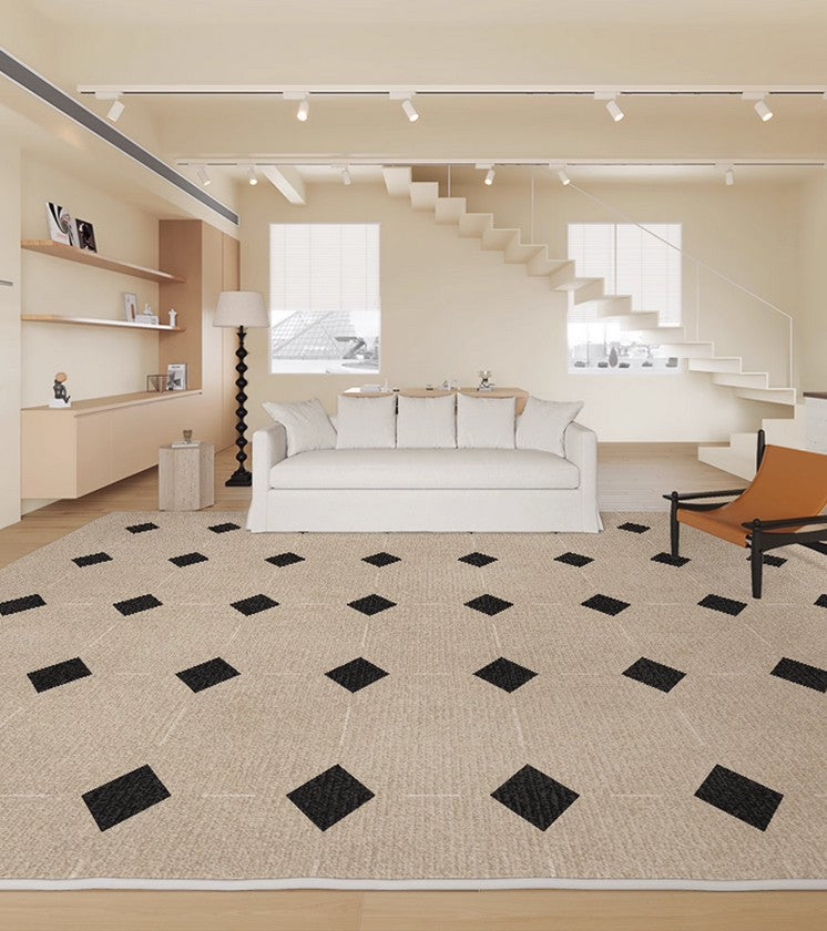 Modern Geometric Area Rugs - Soft Contemporary Floor Covering for Bedroom, Living Room & Dining Room - Non-Slip Office Rug with Stylish Design - Perfect for Home Decor & Workspace Comfort