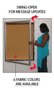 Bold Super Wide Face Bulletin Board Swing Frames with Metal Swing Open Frame - 25+ Sizes in Black & Silver - Perfect for Office, Classroom, and Home Organization