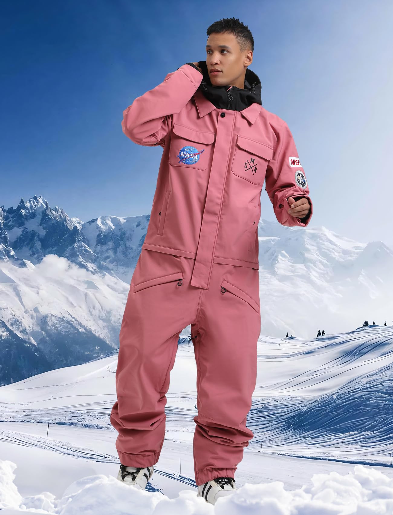 GSOU SNOW Waterproof Windproof Insulated Ski Suit for Women & Men - One Piece Snowsuit for Skiing, Snowboarding & Winter Sports (Ideal for Ski Resorts, Snow Parks & Cold Weather Activities)
