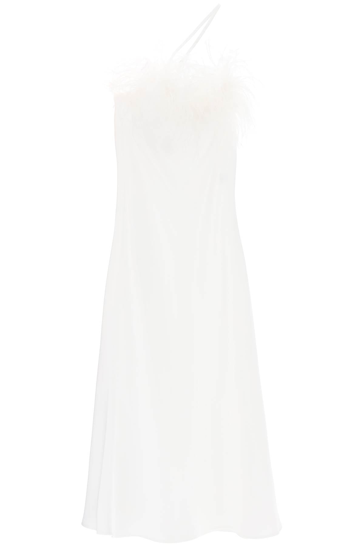 Ember Satin Maxi Dress with Feathers - Elegant Long Evening Gown for Parties, Weddings & Special Occasions