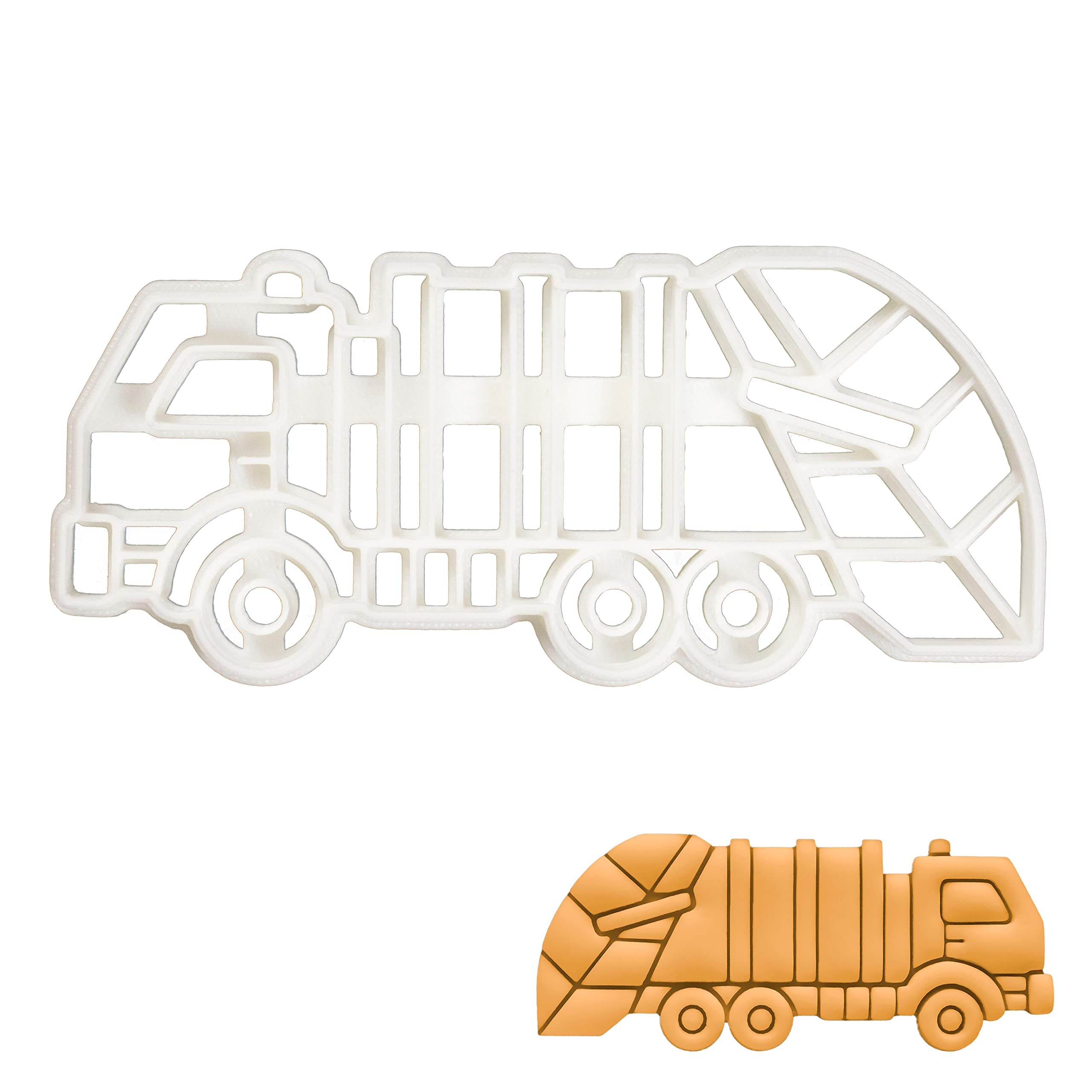 Rubbish Truck Cookie Cutter - 1 Piece Stainless Steel Baking Tool for Kids & Adults | Perfect for Garbage Truck Themed Cookies, Birthday Parties & Baking Decorations