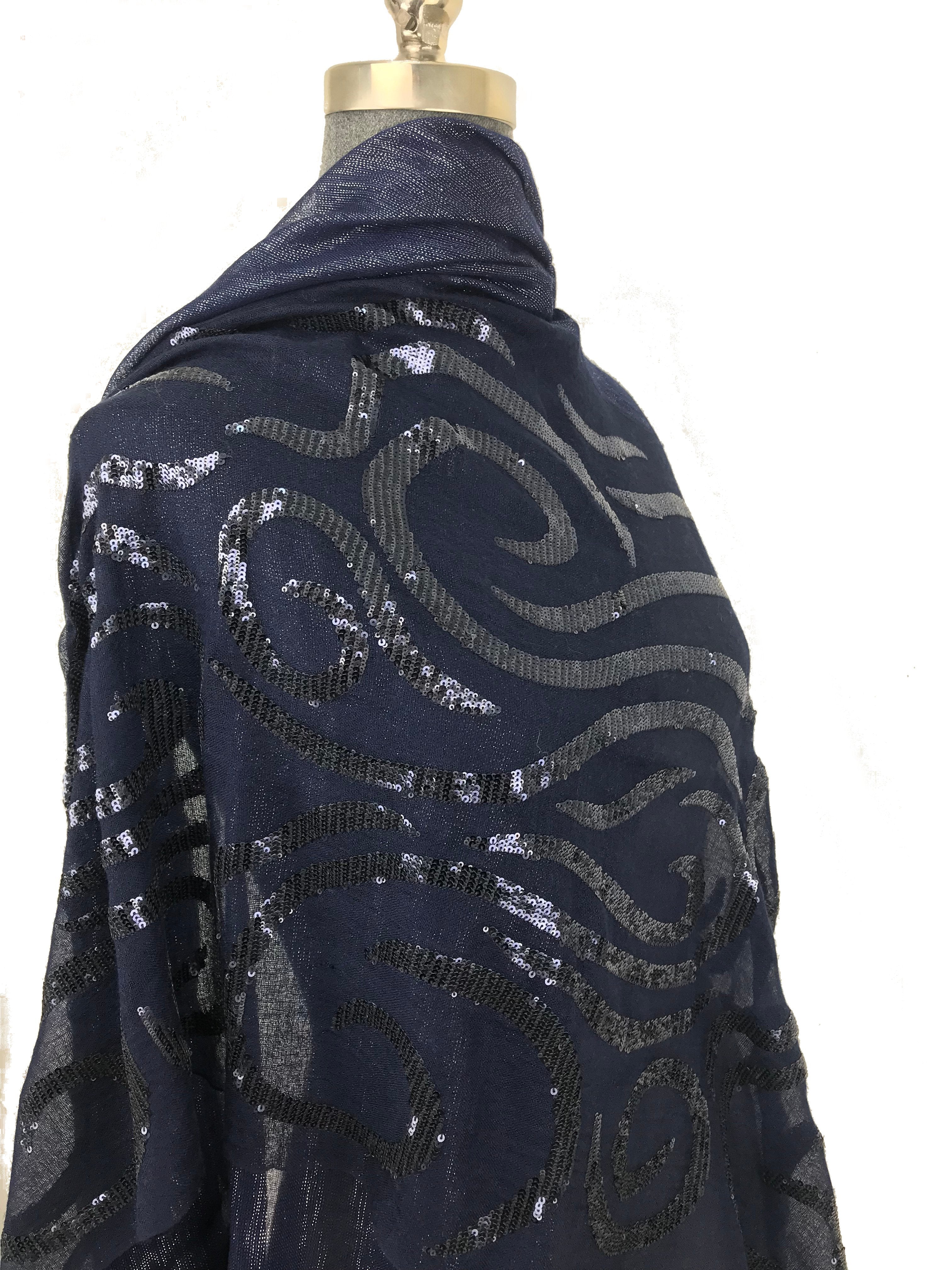 Loro Piana Opposite Sequin Scarf - Luxury Cashmere Shawl for Women, Elegant Evening Wear & Special Occasions