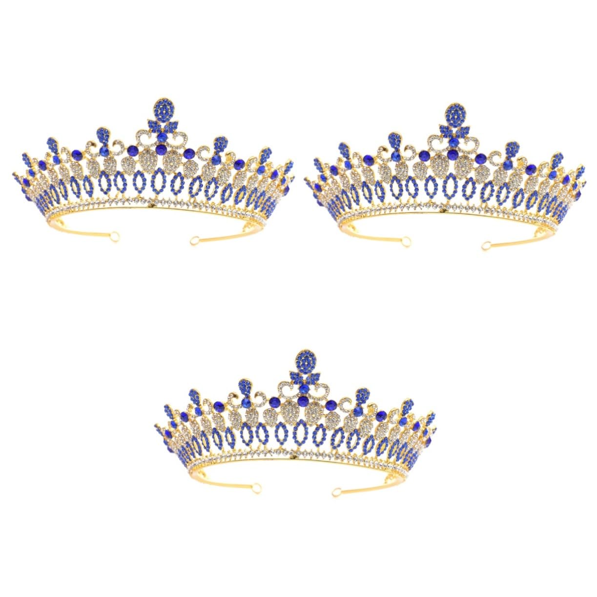 FOMIYES 2 Pack Black Vintage Baroque Bridal Headbands - Wedding Crown Headdress Hair Accessories for Bride, Bridal Shower, Photo Shoots & Special Occasions