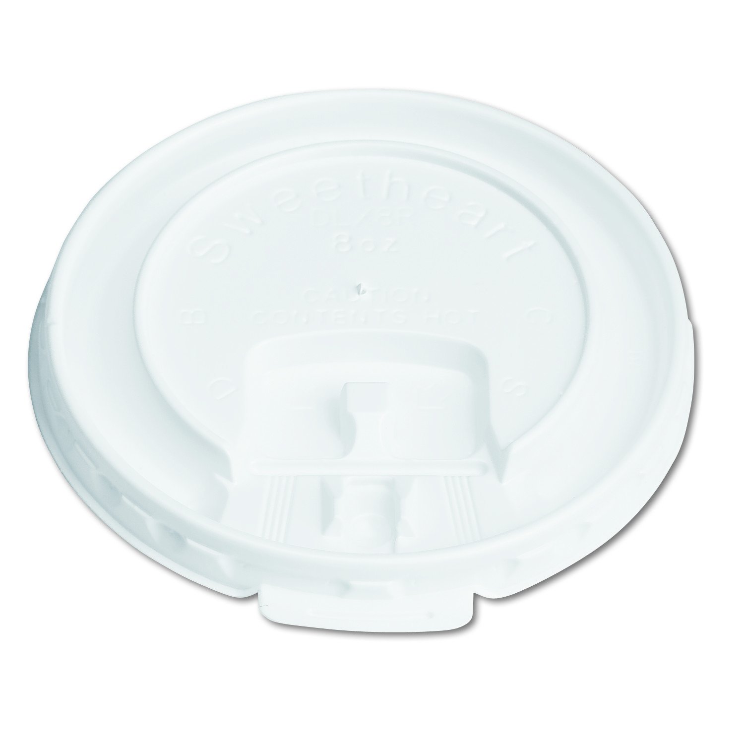 Solo DLX10R-00007 White Lock Back Reclosable Plastic Lids - 2000 Pack for Trophy Plus Cups | Secure Fit, Leak-Proof Design | Perfect for Parties, Events & Food Service Businesses