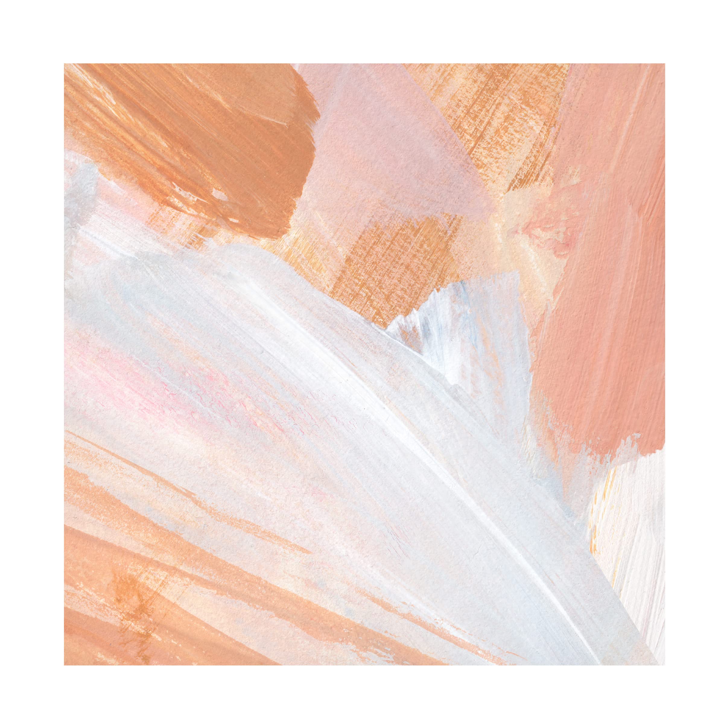 Annie Warren 'Pink Vanilla II' Canvas Wall Art Print - Modern Abstract Floral Painting for Living Room, Bedroom & Office Decor