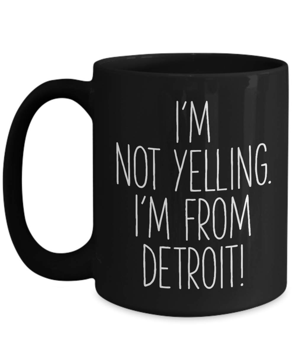 Detroit Themed Gifts - Premium Coffee Mug, Travel Tumbler & Ceramic Cup - Perfect for Home, Office & Car Use