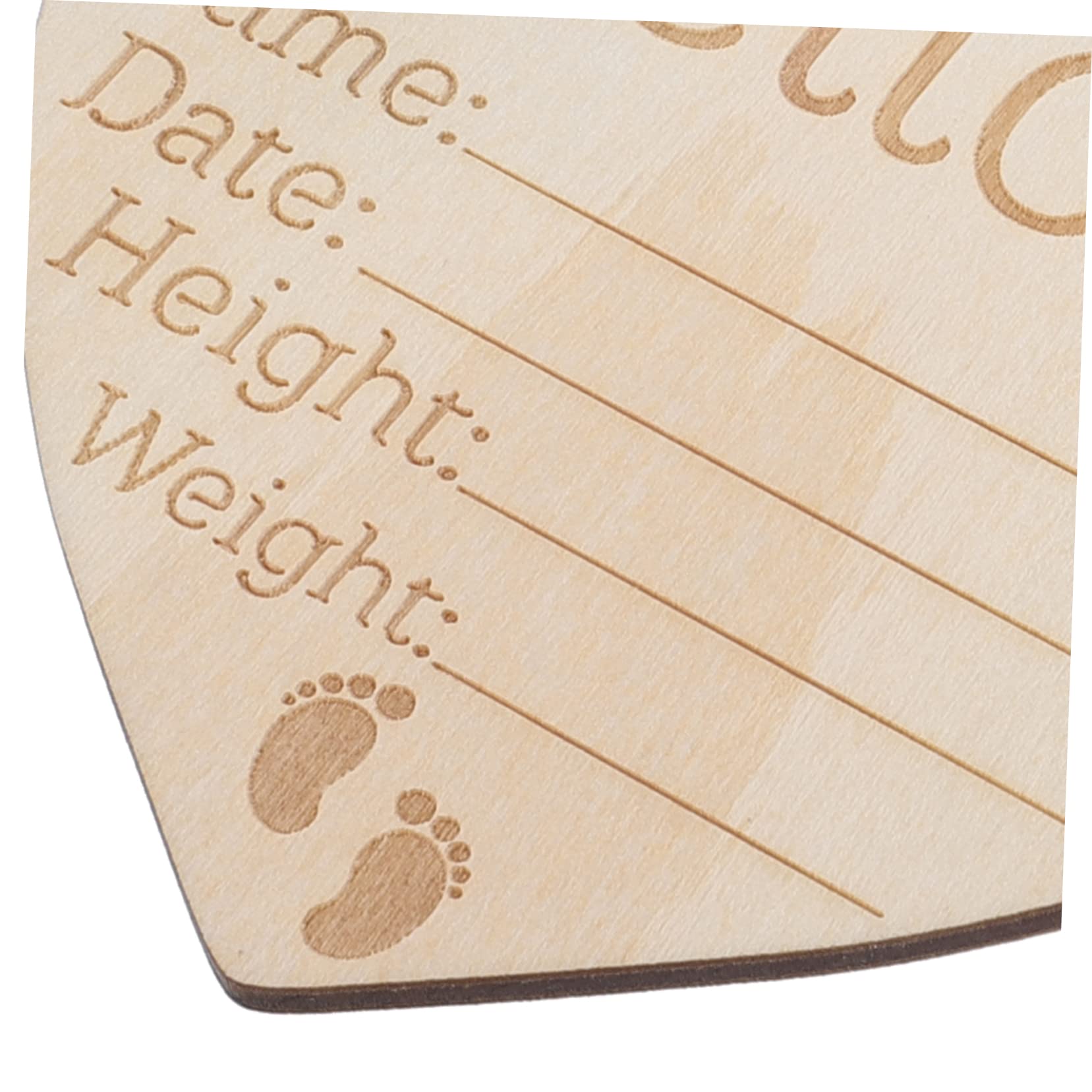 VICASKY Wooden Baby Name Sign - Heart Design Nursery Decor for Birth Announcement Gifts