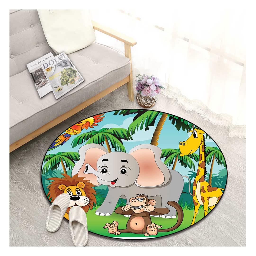 Non-Slip Round Area Rug 32